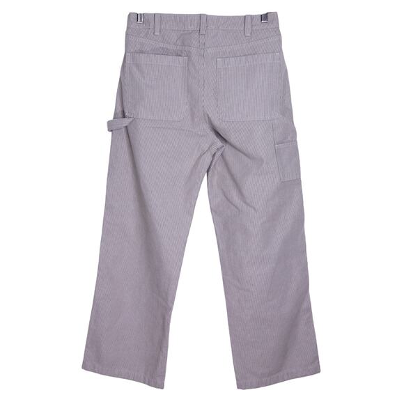 ABERCROMBIE & FITCH Baggy Pinstripe Carpenter Pant White/Tan Casual Men's 30 - Picture 2 of 8
